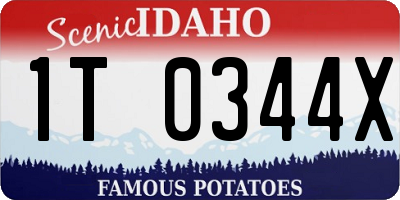 ID license plate 1T0344X