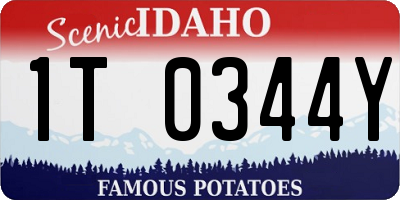ID license plate 1T0344Y