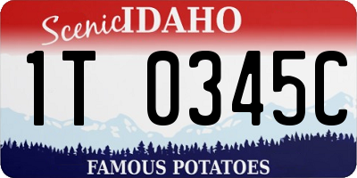 ID license plate 1T0345C