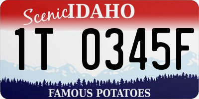 ID license plate 1T0345F