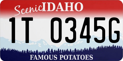 ID license plate 1T0345G