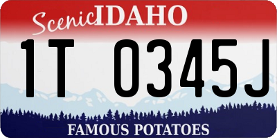 ID license plate 1T0345J