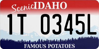 ID license plate 1T0345L
