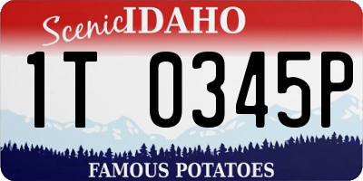 ID license plate 1T0345P
