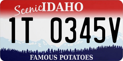 ID license plate 1T0345V