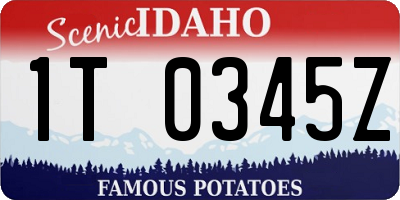 ID license plate 1T0345Z