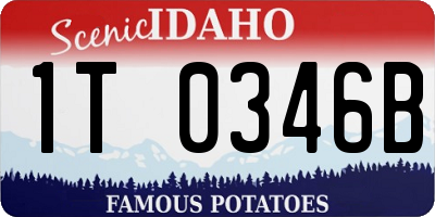 ID license plate 1T0346B