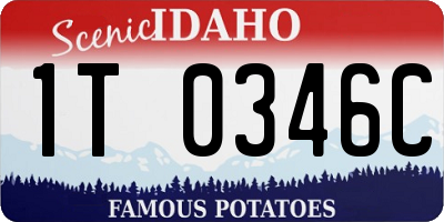 ID license plate 1T0346C