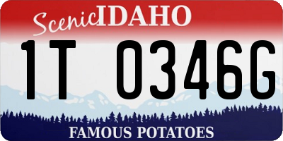 ID license plate 1T0346G