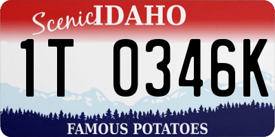 ID license plate 1T0346K