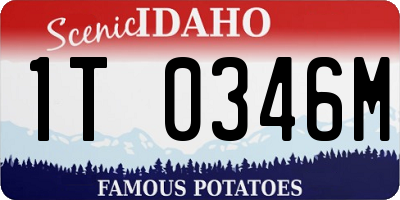 ID license plate 1T0346M