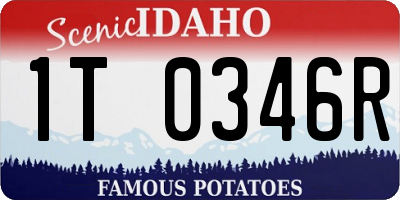 ID license plate 1T0346R