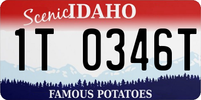 ID license plate 1T0346T