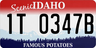 ID license plate 1T0347B