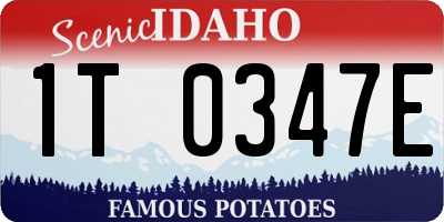 ID license plate 1T0347E