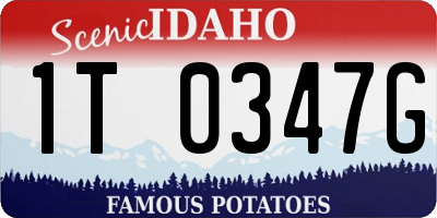 ID license plate 1T0347G