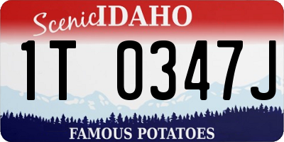 ID license plate 1T0347J