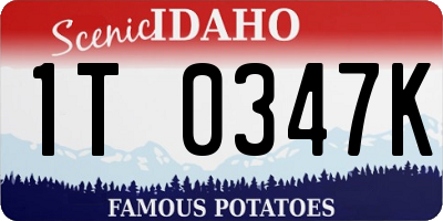 ID license plate 1T0347K