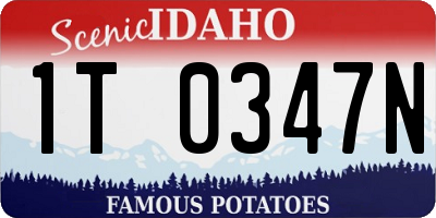 ID license plate 1T0347N