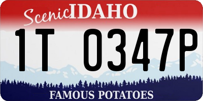 ID license plate 1T0347P