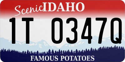 ID license plate 1T0347Q