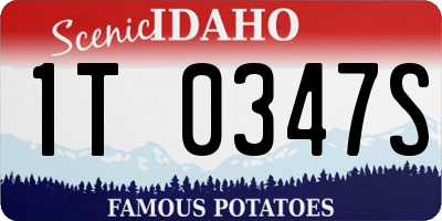 ID license plate 1T0347S