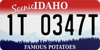 ID license plate 1T0347T