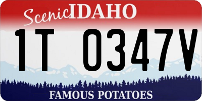 ID license plate 1T0347V