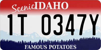 ID license plate 1T0347Y