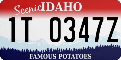 ID license plate 1T0347Z