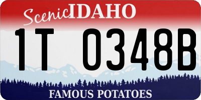 ID license plate 1T0348B