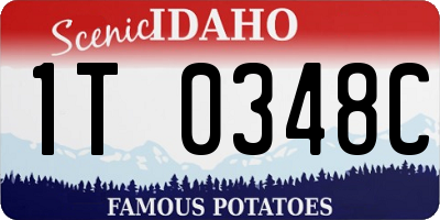 ID license plate 1T0348C