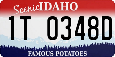 ID license plate 1T0348D