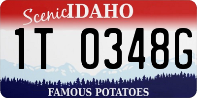 ID license plate 1T0348G