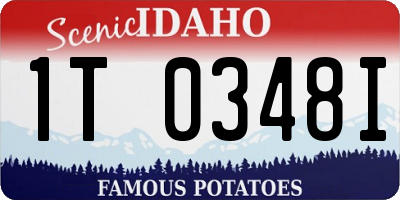 ID license plate 1T0348I