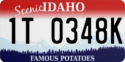 ID license plate 1T0348K