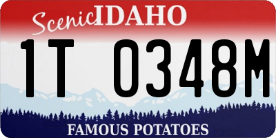ID license plate 1T0348M