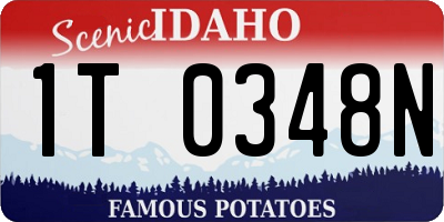 ID license plate 1T0348N