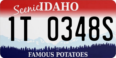 ID license plate 1T0348S