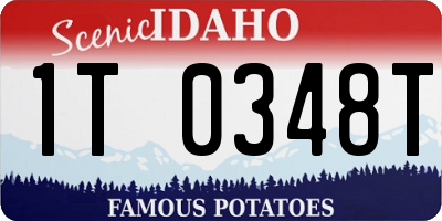 ID license plate 1T0348T