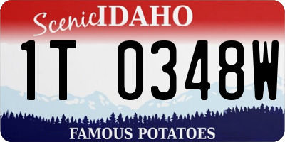 ID license plate 1T0348W
