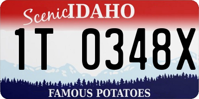 ID license plate 1T0348X