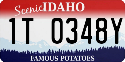 ID license plate 1T0348Y