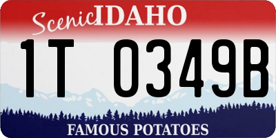 ID license plate 1T0349B