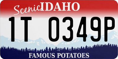 ID license plate 1T0349P