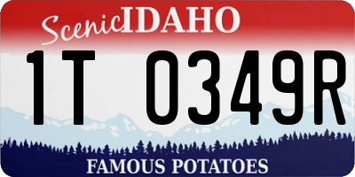 ID license plate 1T0349R