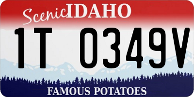 ID license plate 1T0349V