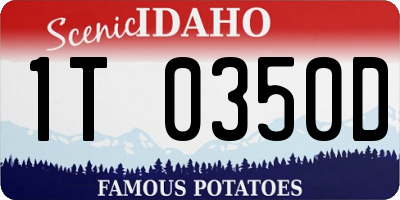 ID license plate 1T0350D