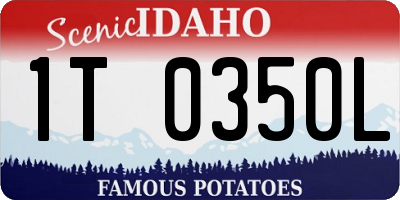 ID license plate 1T0350L