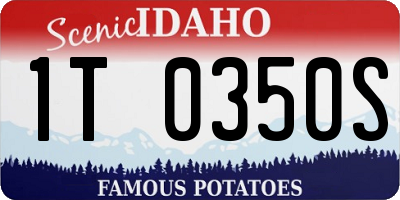 ID license plate 1T0350S